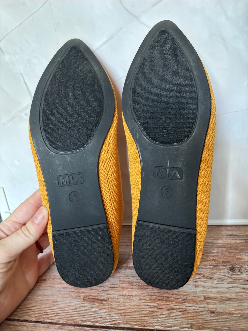 Mia Mustard Pointed-toe Flats - Picture 4 of 4
